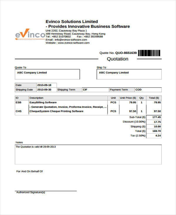 Software for invoicing and billing